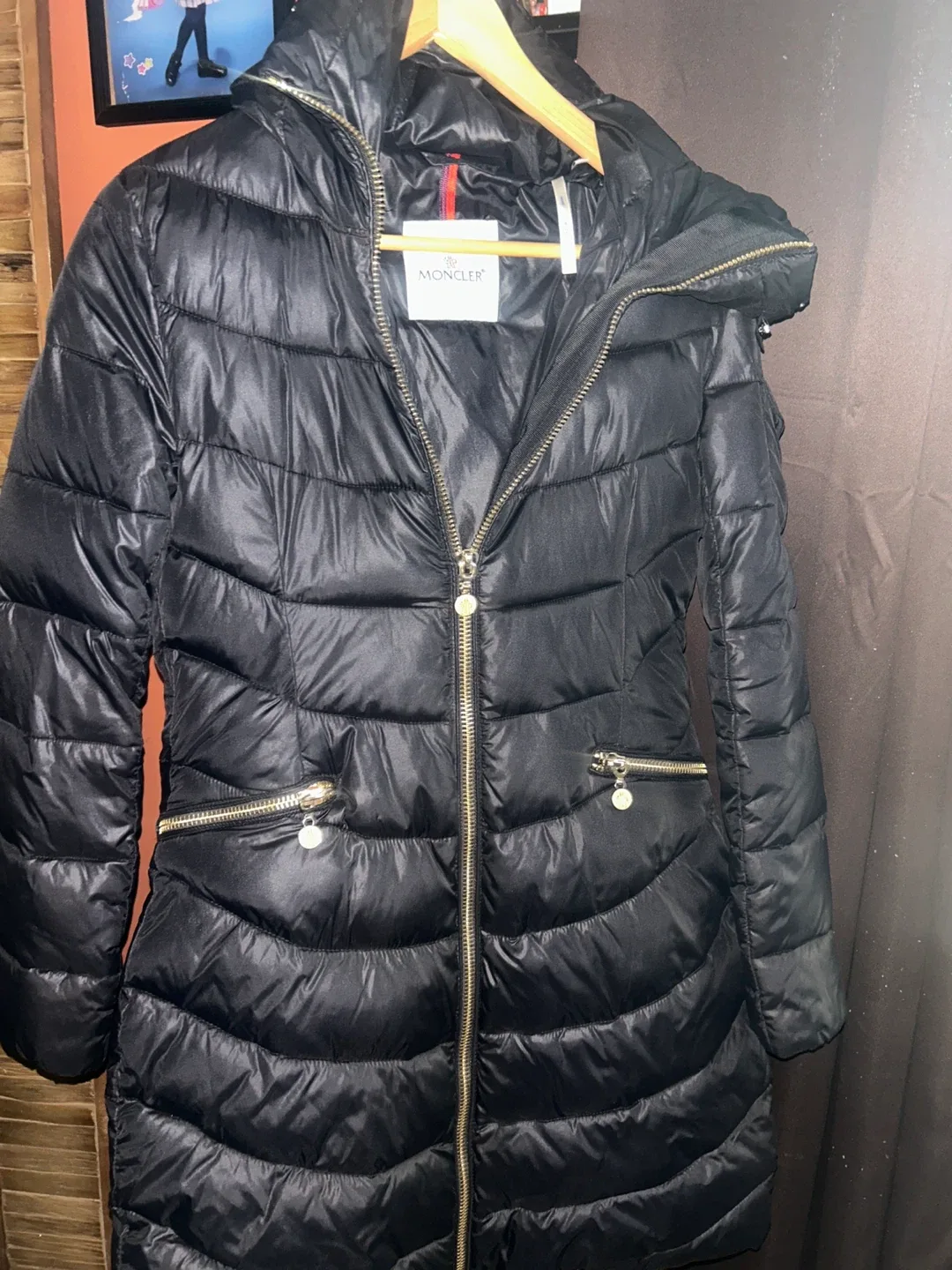 Moncler Black Padded Down Coat - Size M image indicator(4)