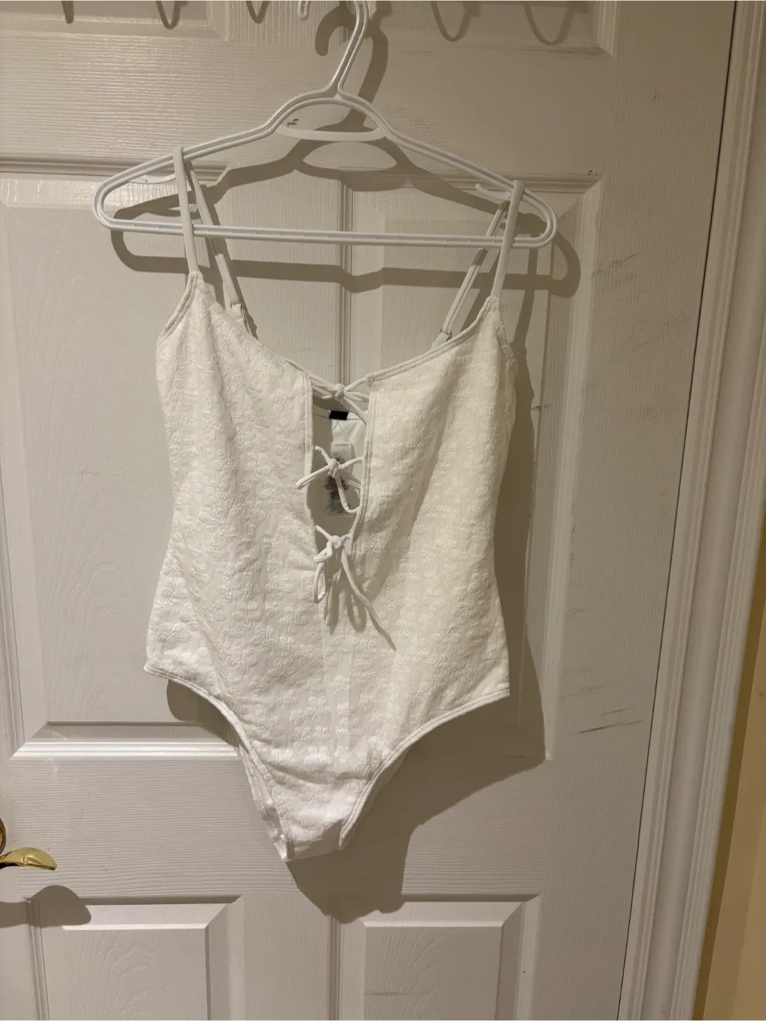 South Beach x Misha Grimes flower tie front swimsuit thumbnail