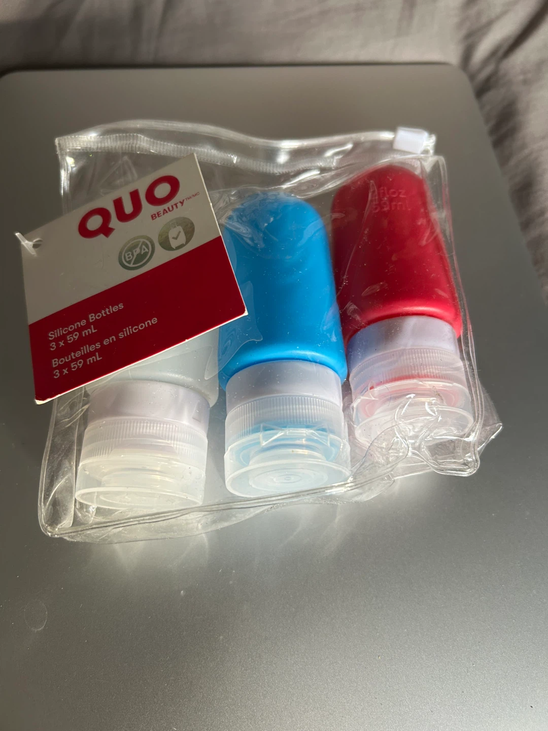 QUO Beauty Silicone Bottles 3 x 59ml
