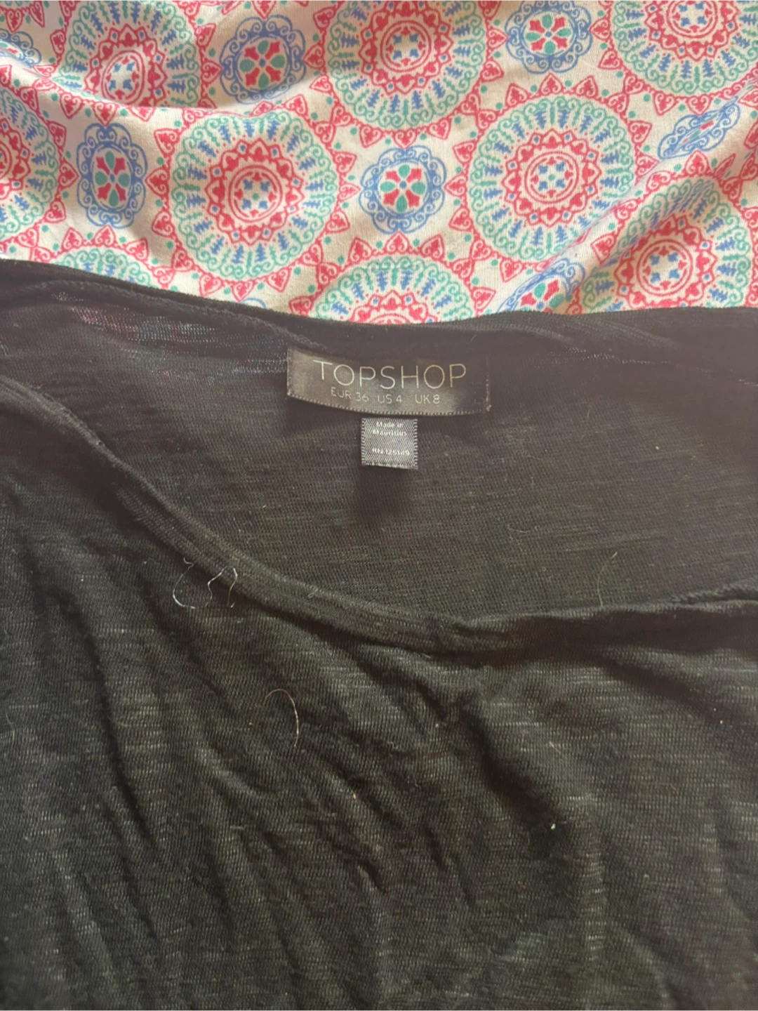Topshop Black Top, Size US 4 - photo 2