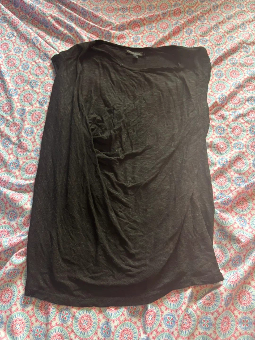 Topshop Black Top, Size US 4