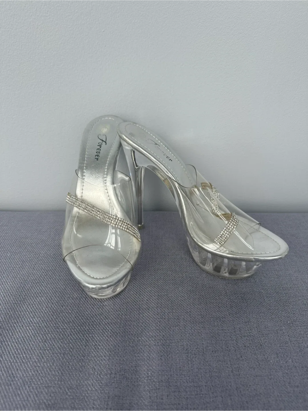 Forever Rhinestone Platform Heels