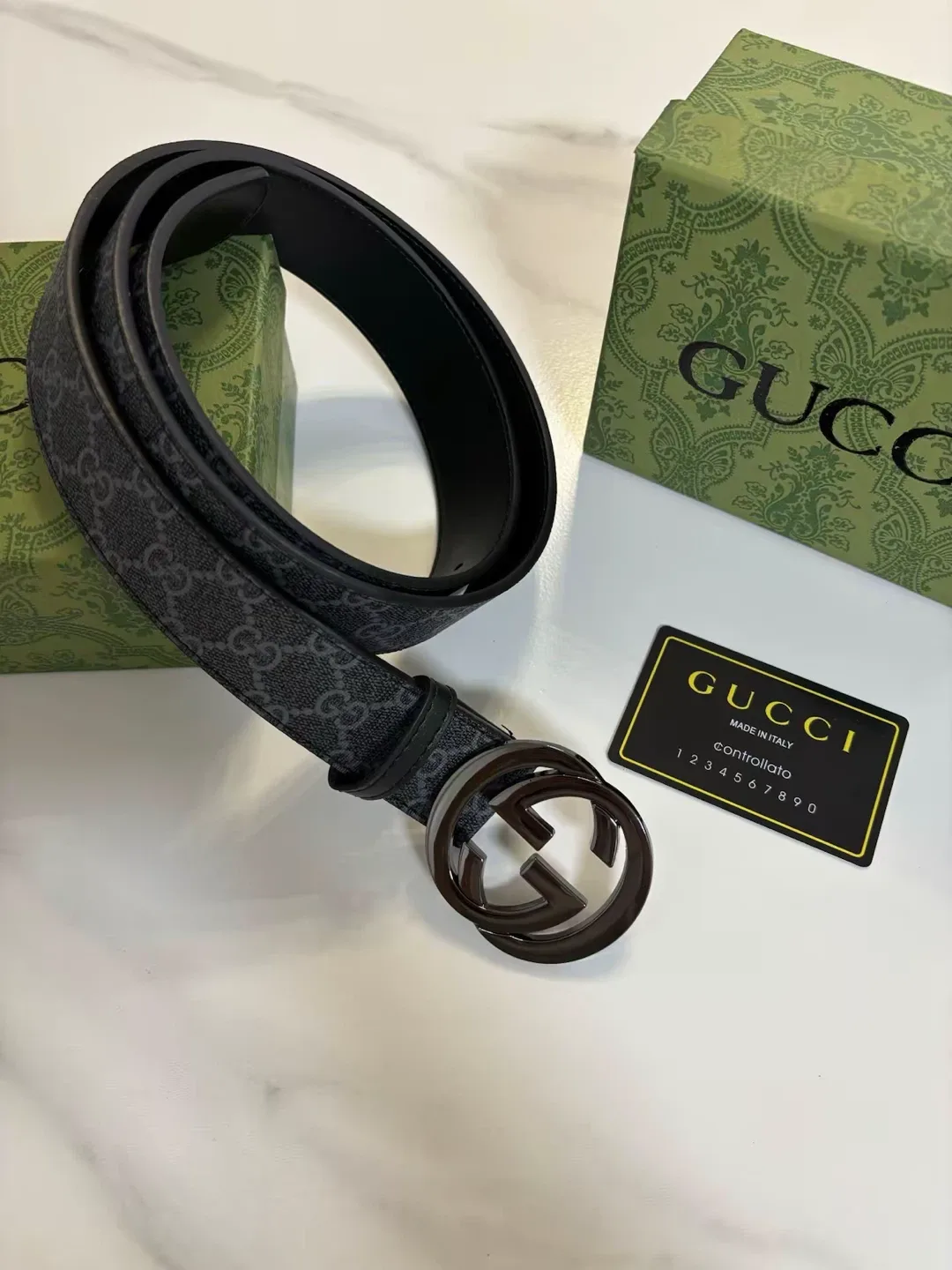 Gucci Belt with GG Pattern - Black image indicator(2)