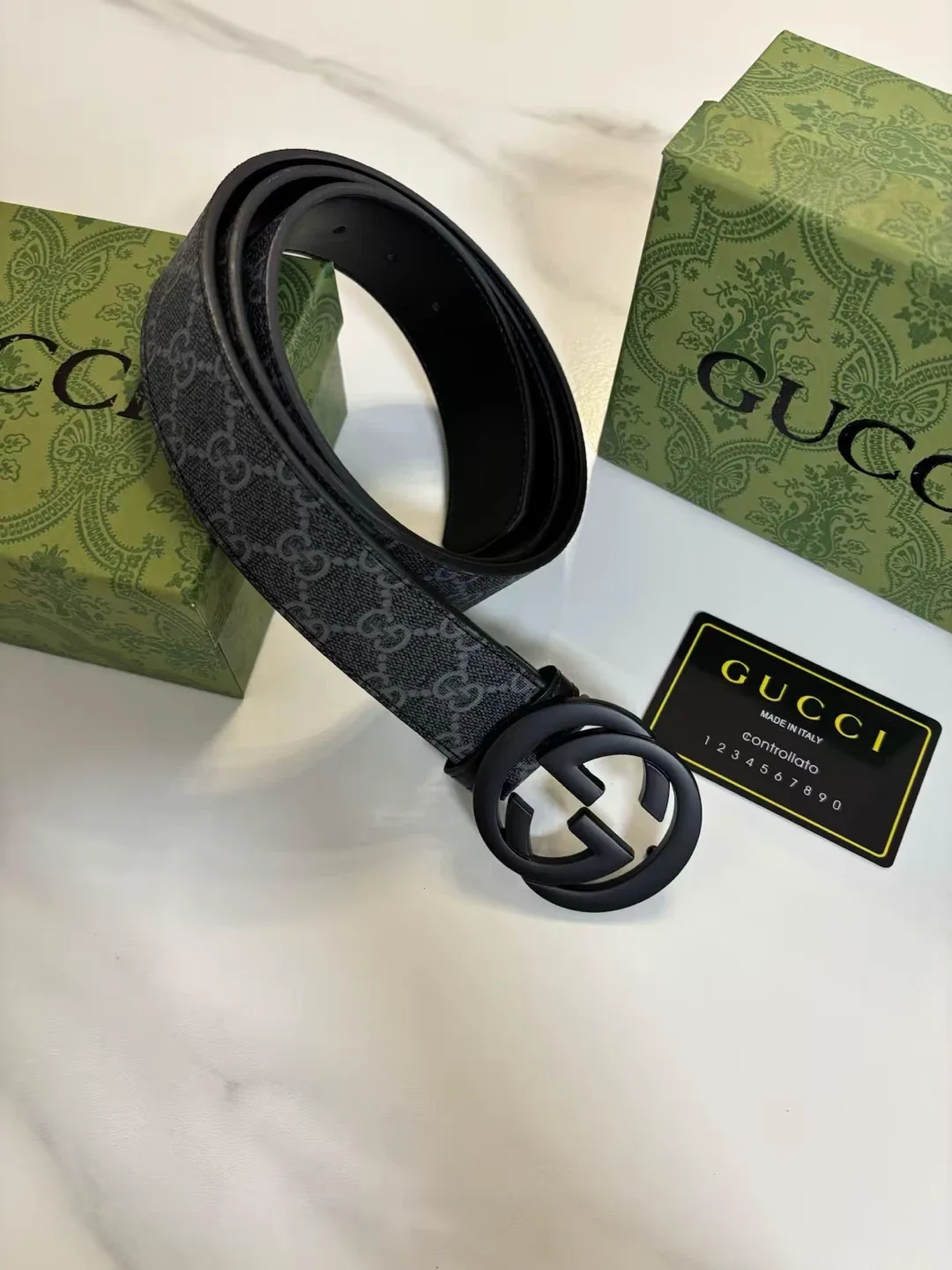 Gucci Belt with GG Pattern - Black image indicator(3)