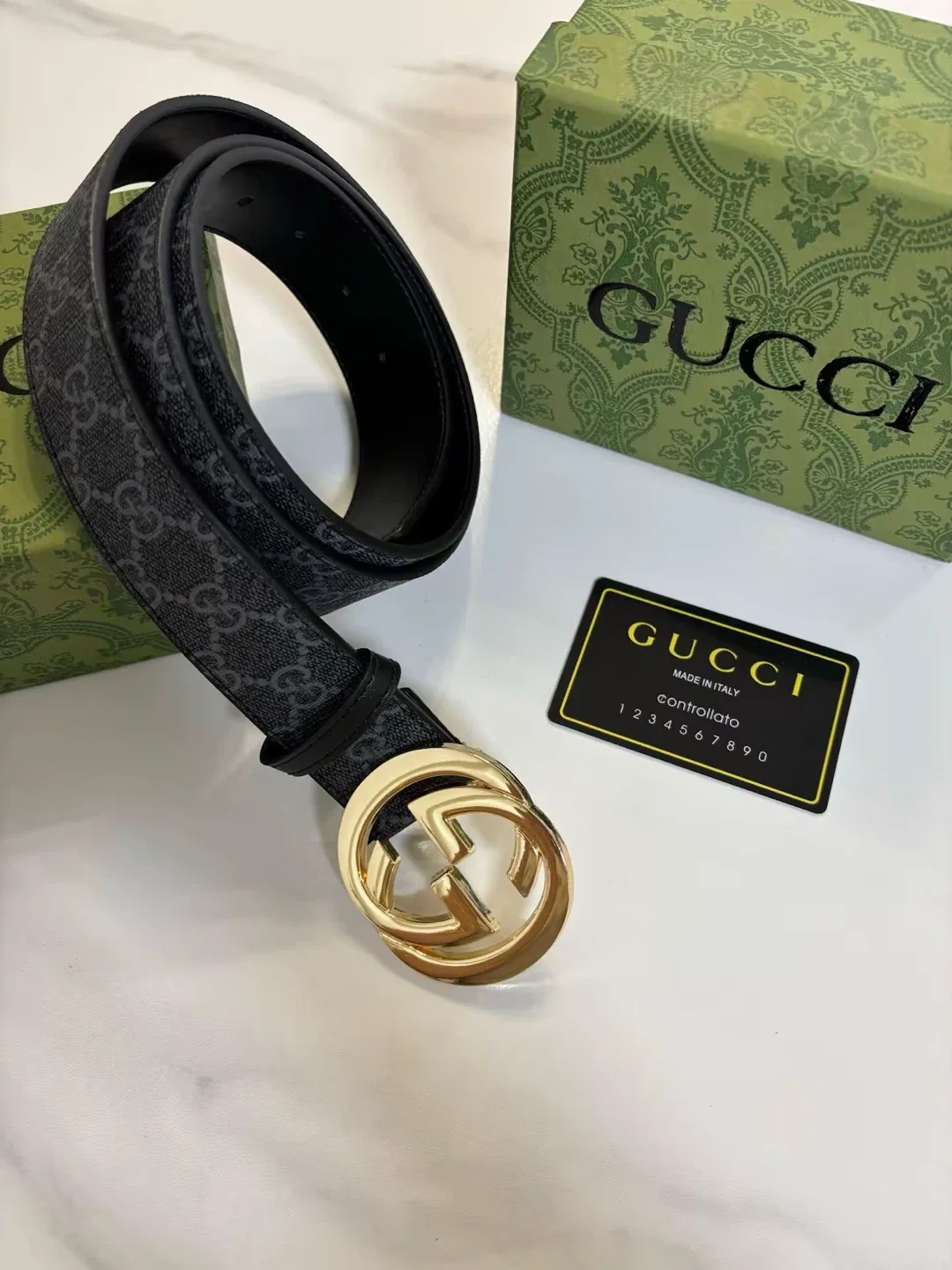 Gucci Belt with GG Pattern - Black image indicator(4)