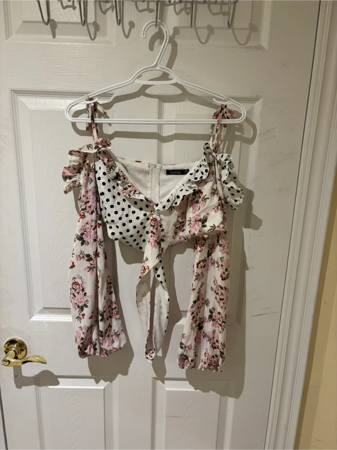 Boohoo Floral & Polka Dot Matching Set thumbnail