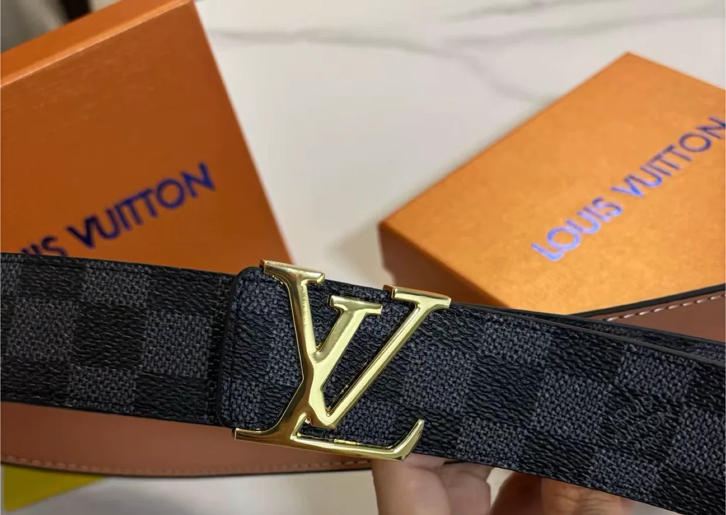 Louis Vuitton Damier Graphite Belt image indicator(6)