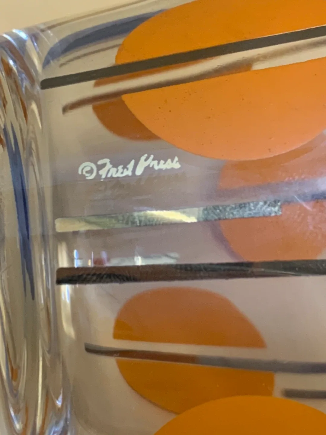 Vintage Fred Press Orange Mod Glasses image indicator(3)