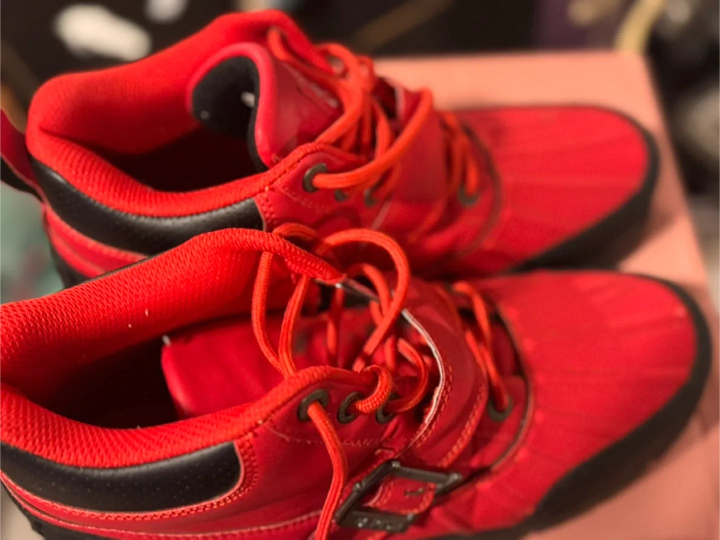 PARISH NATION Red & black Ankle Boots - Size 9.5