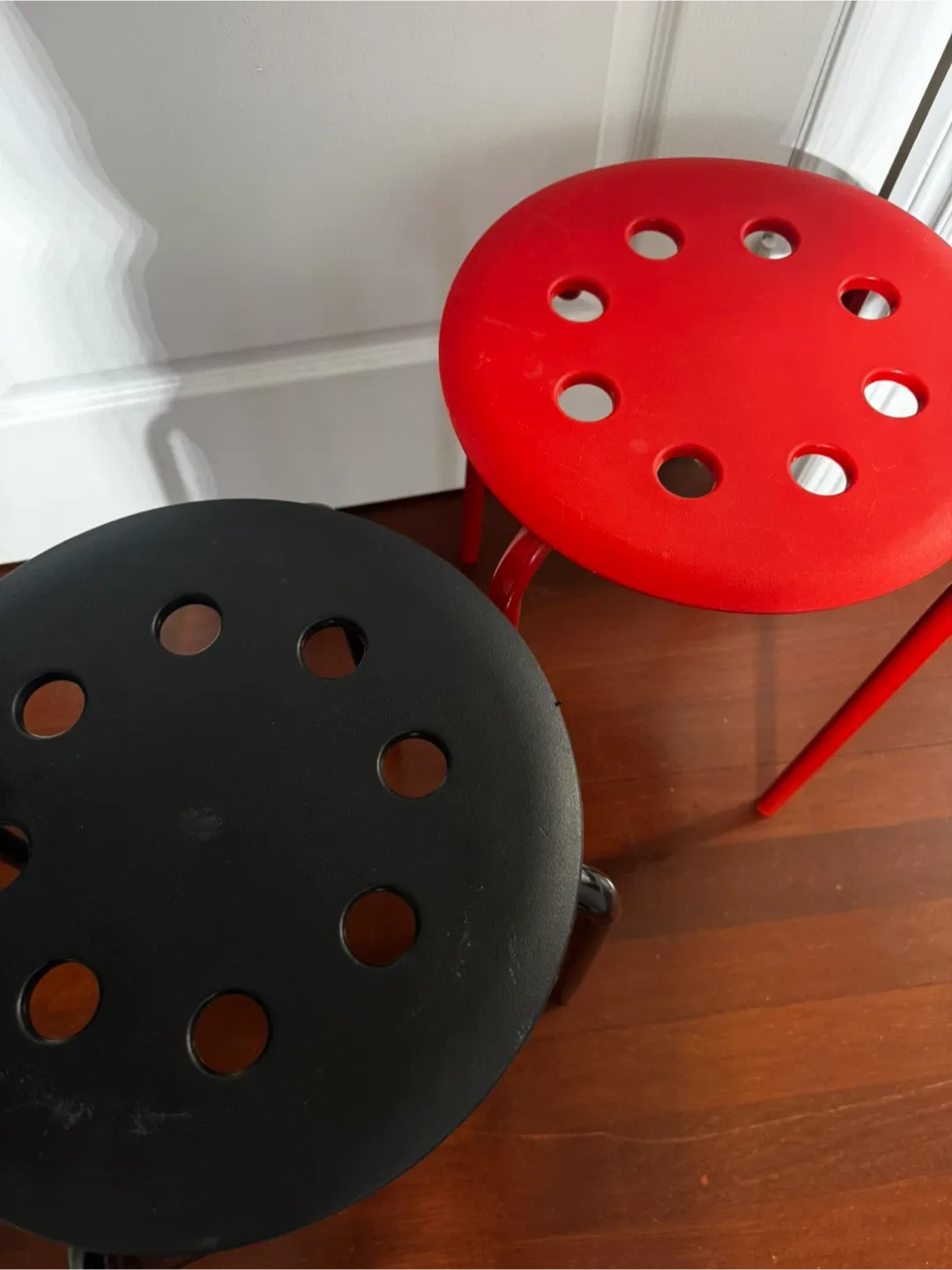 IKEA Marius Stools - Red & Black image indicator(2)