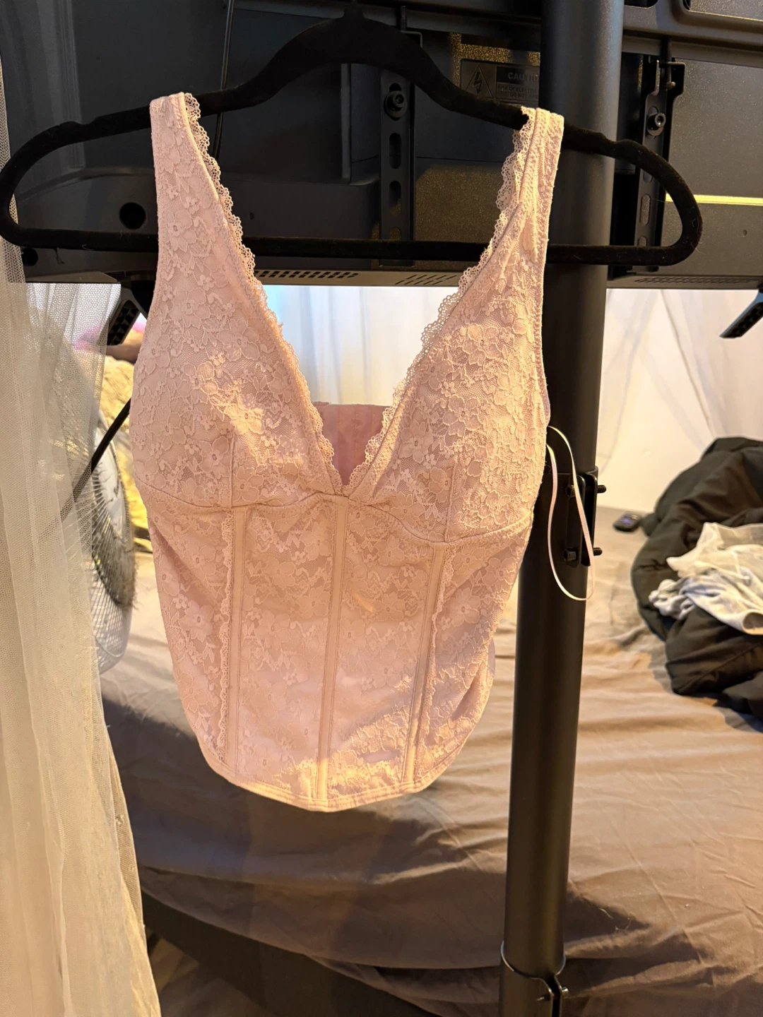 Garage Pink Lace Corset - Size XS
