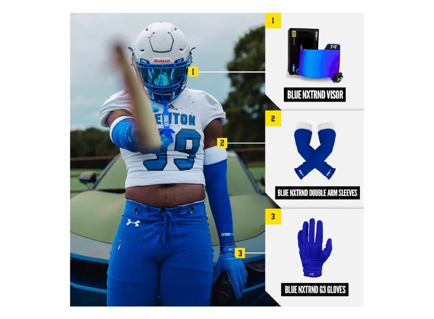 NXTRND G3 Football Gloves - Blue thumbnail