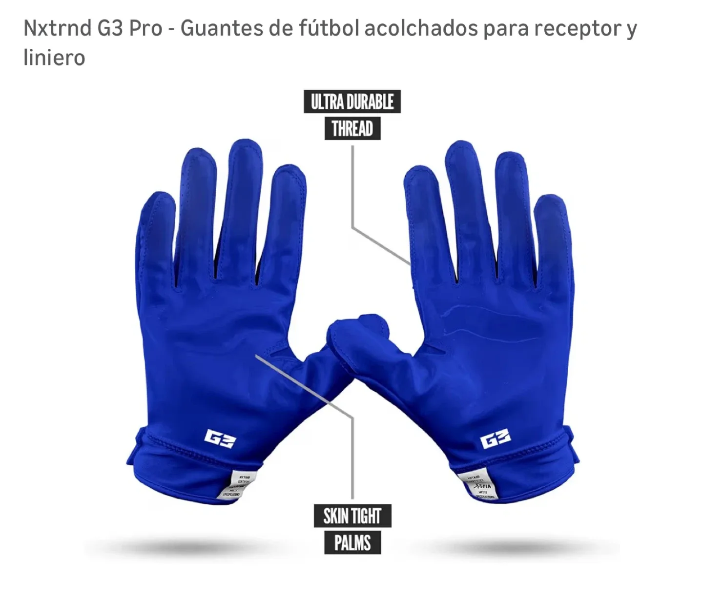 NXTRND G3 Football Gloves - Blue image indicator(2)