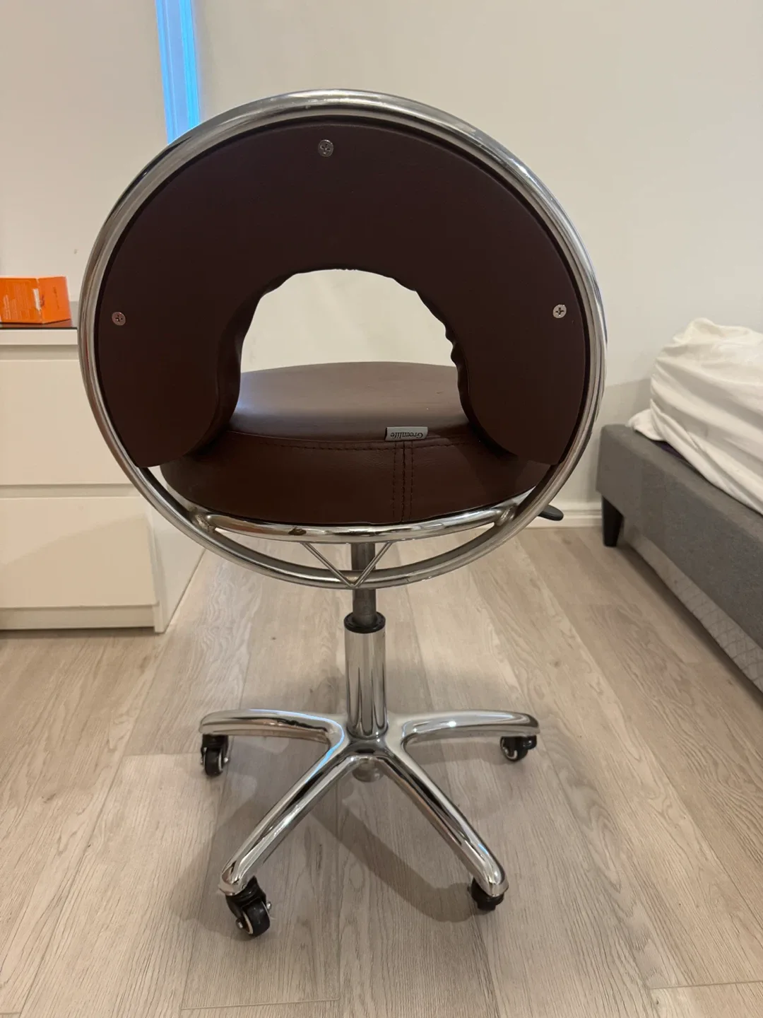 Adjustable Rolling Stool - Brown image indicator(2)