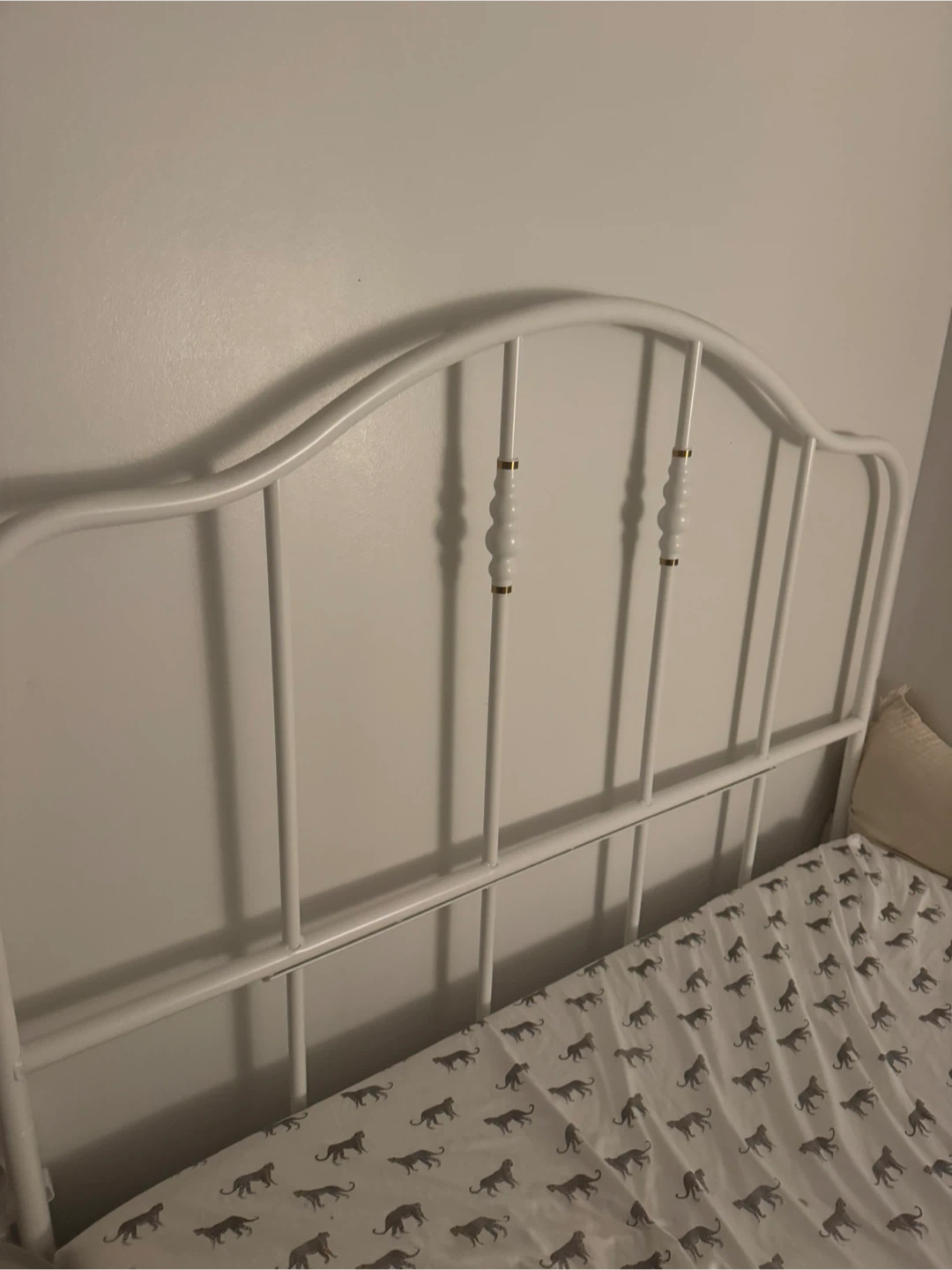 White IKEA Metal Bed Frame - photo 3