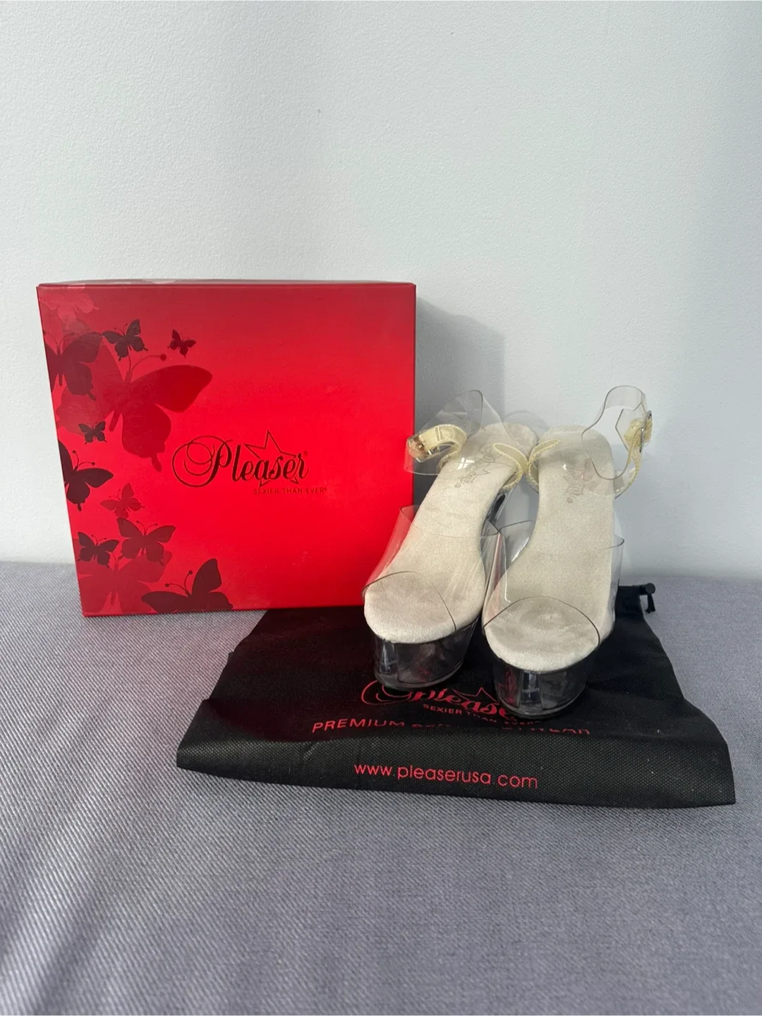 Pleaser Clear Heels - Size 8 image indicator(9)