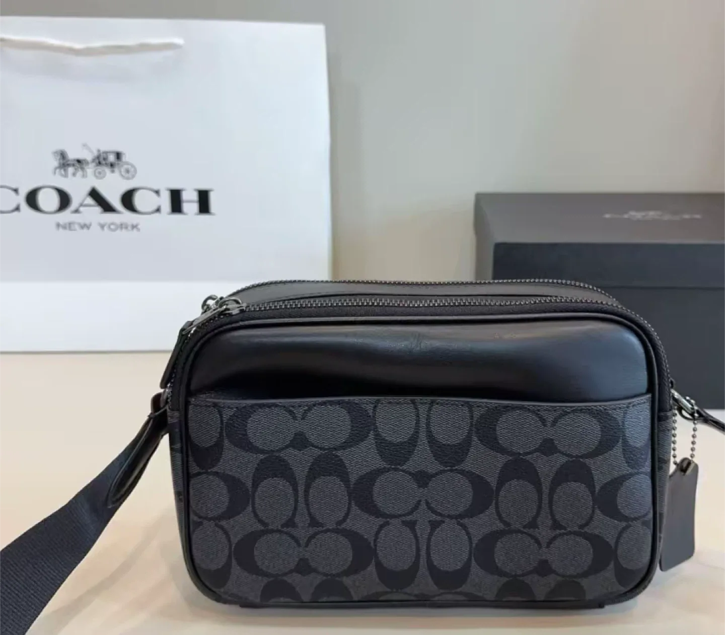 Coach Hudson Crossbody Bag in Signature Jacquard image indicator(5)