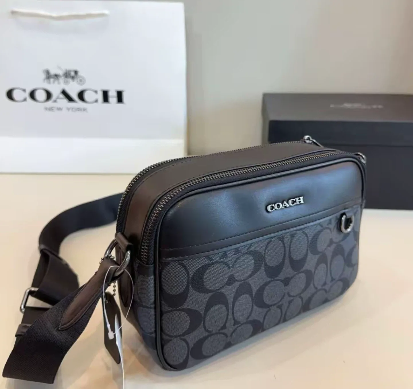 Coach Hudson Crossbody Bag in Signature Jacquard image indicator(2)