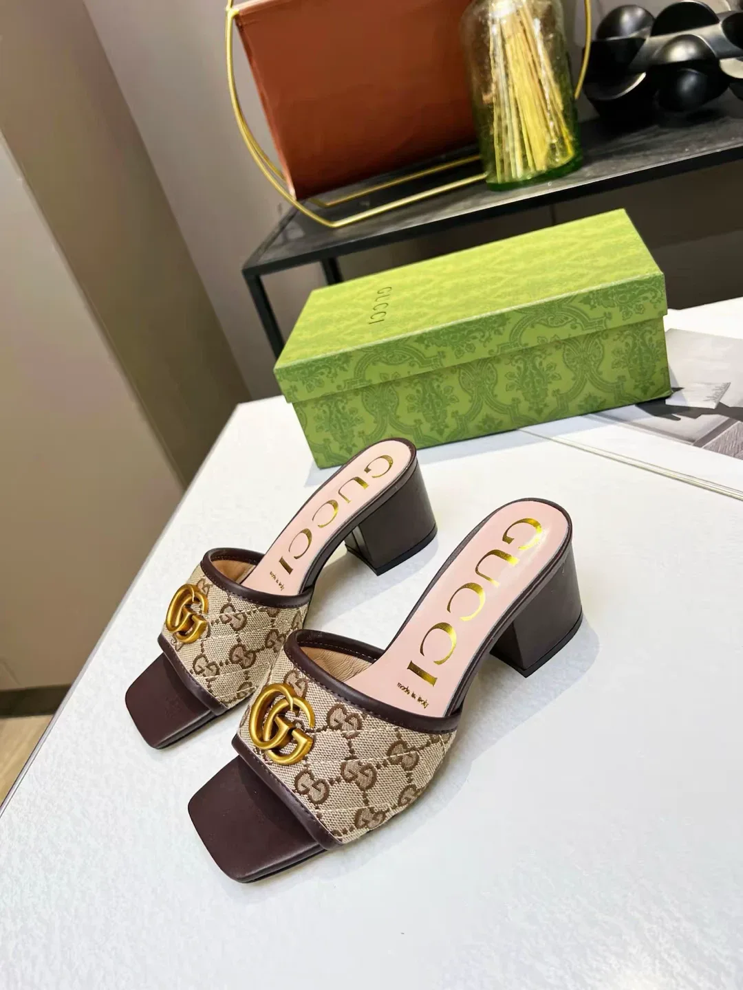 Gucci GG Canvas Mules Size 7 with Box image indicator(3)