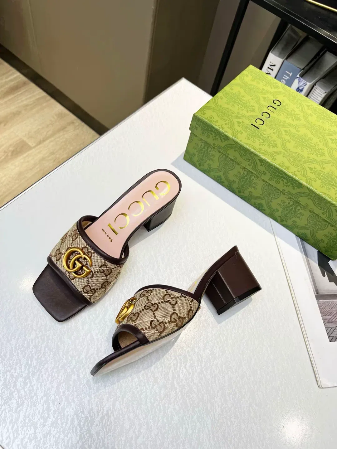 Gucci GG Canvas Mules Size 7 with Box image indicator(2)