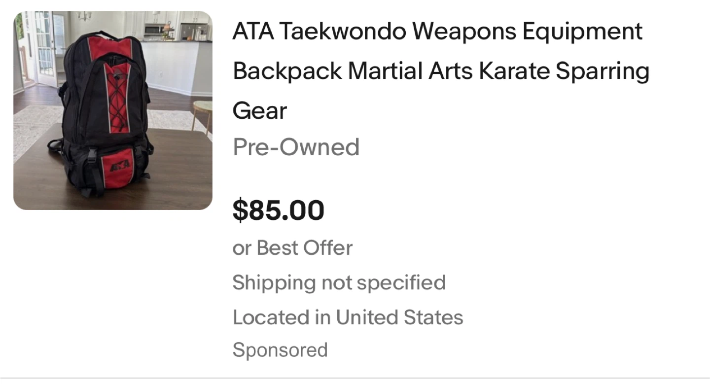 ATA Taekwondo Sparring Gear (Youth Age 9-11) - photo 5