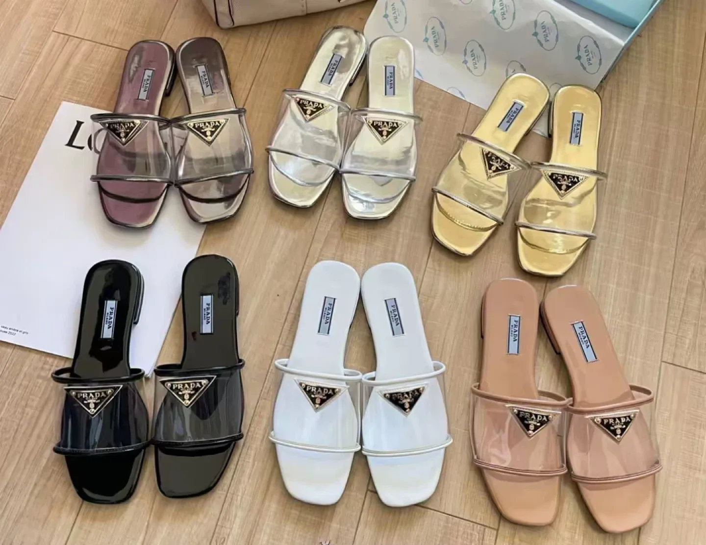 Prada Jelly Slide Sandal thumbnail