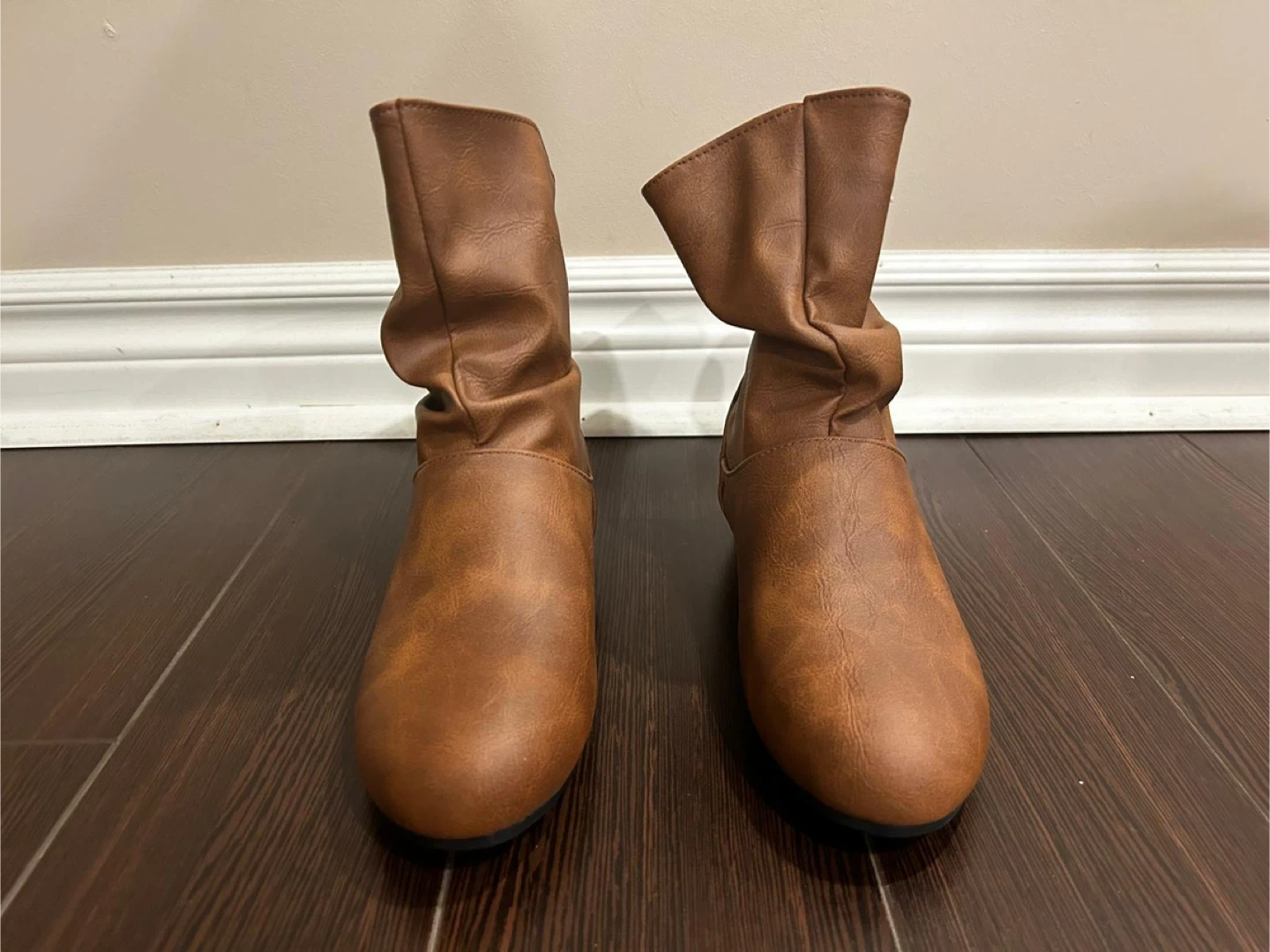 Brown Ankle Boots - Slip-On Leather Waterproof - photo 2