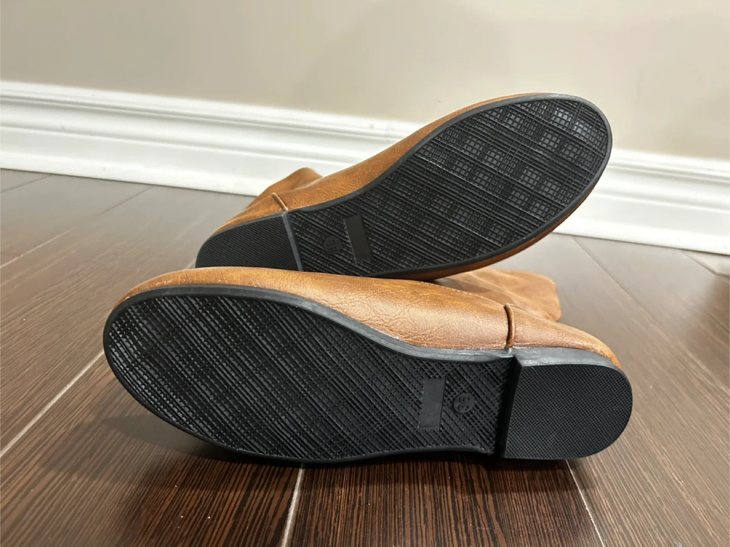 Brown Ankle Boots - Slip-On Leather Waterproof image indicator(5)