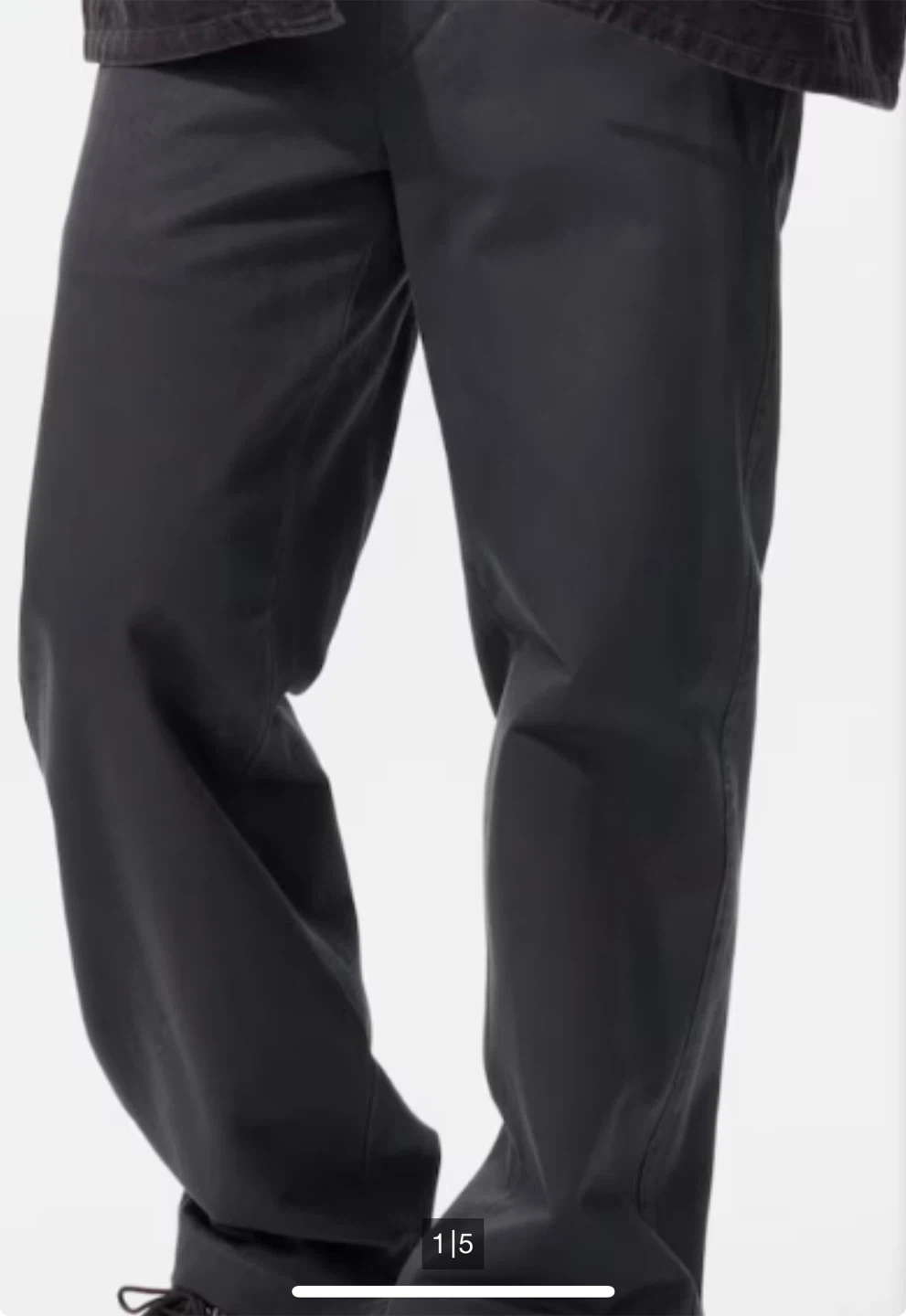 Unisex Uniqlo Straight Chino Pants - Dark Gray - 29 inch - photo 2