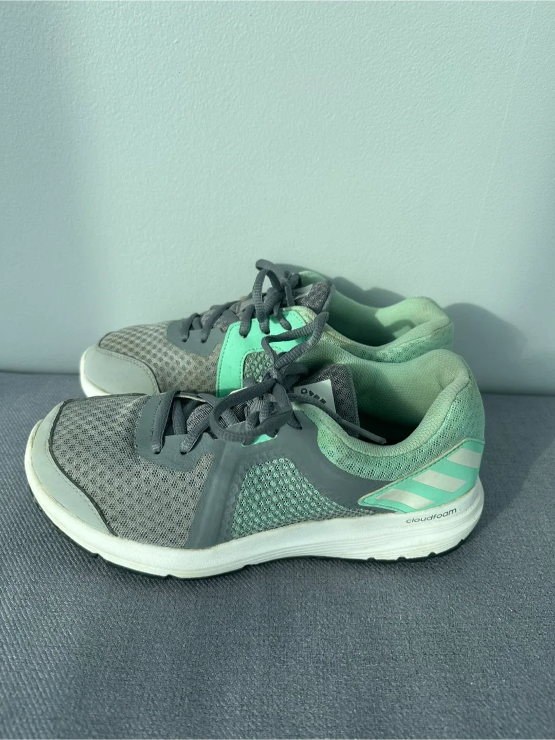 Adidas Cloudfoam Running Shoes - Grey & Mint image indicator(4)