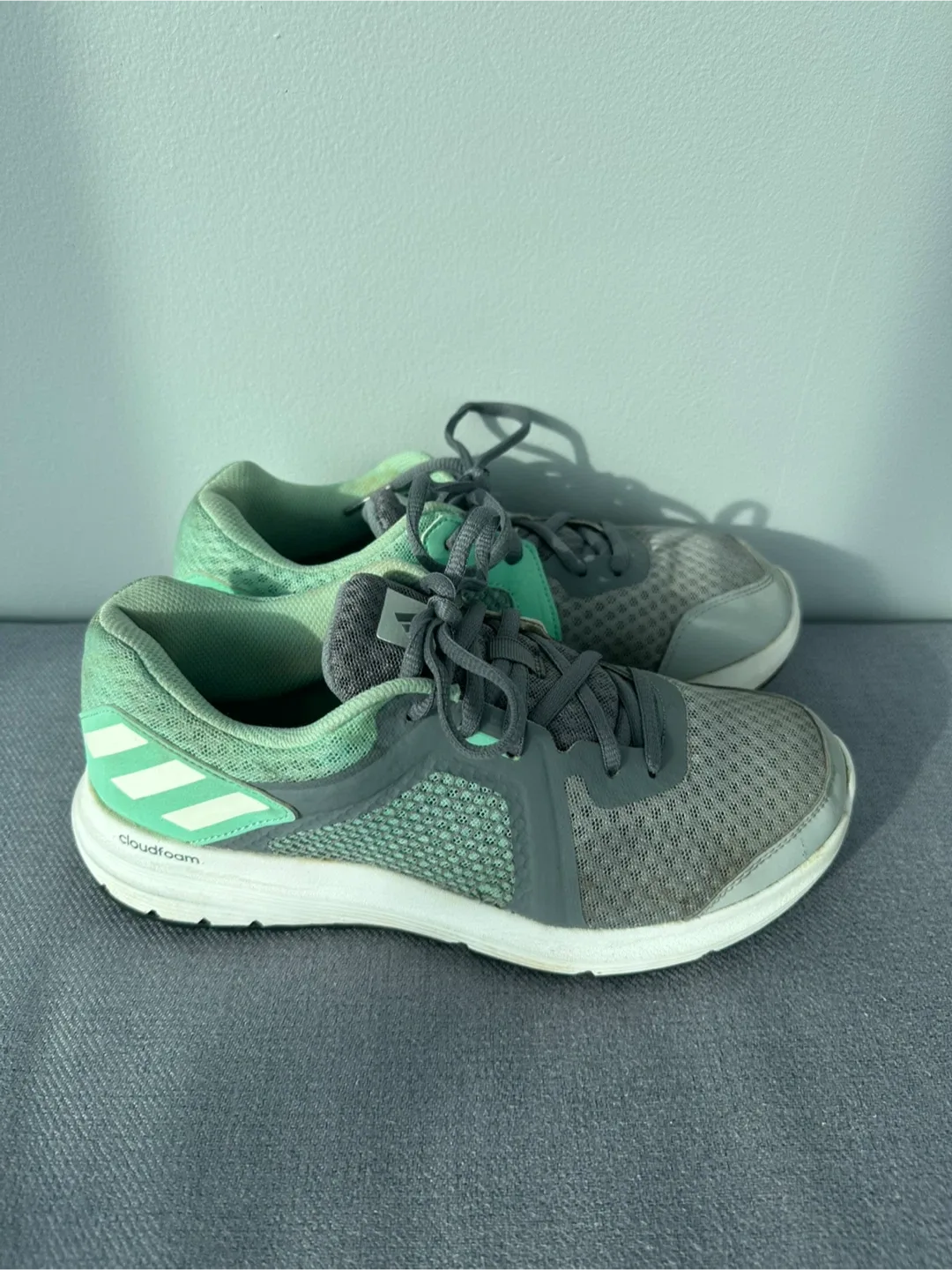 Adidas Cloudfoam Running Shoes - Grey & Mint image indicator(2)