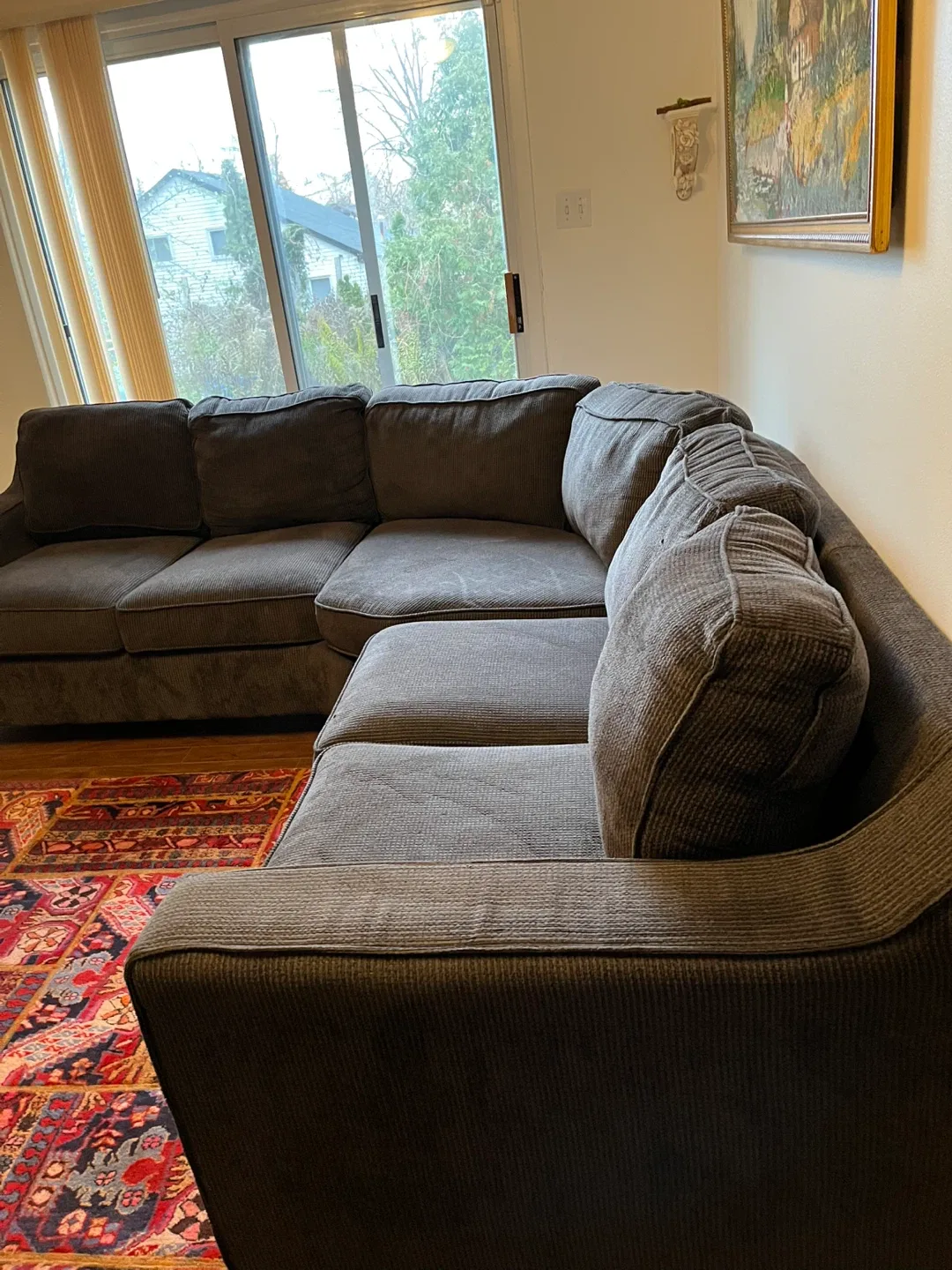 Comfortable Grey Sectional Sofa image indicator(2)