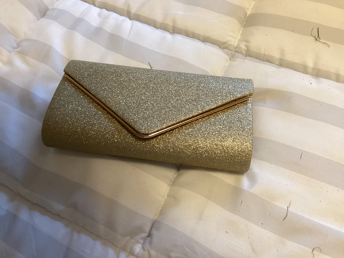Gold Glitter Clutch Purse