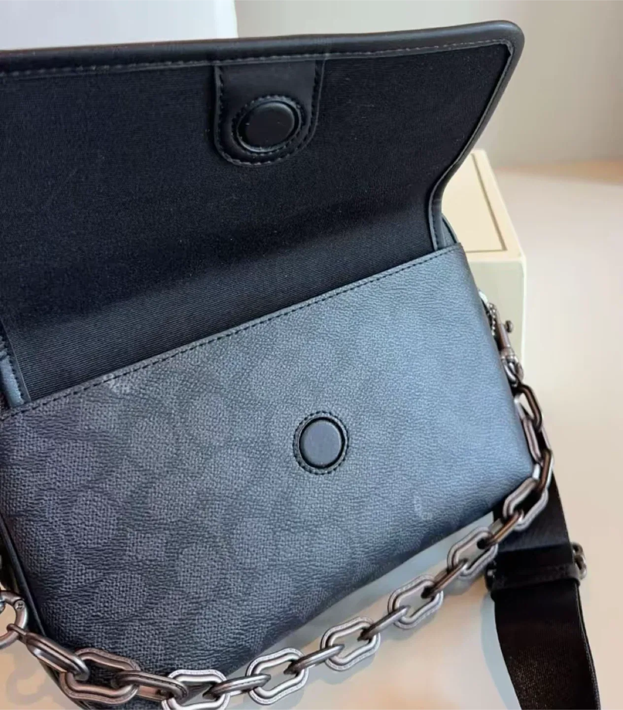 Coach Black Crossbody Bag with Chain image indicator(2)