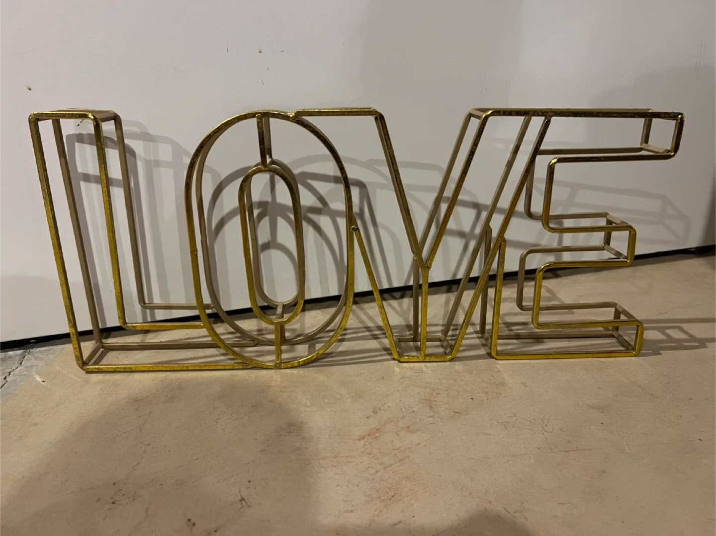 Gold LOVE Metal Wall Art