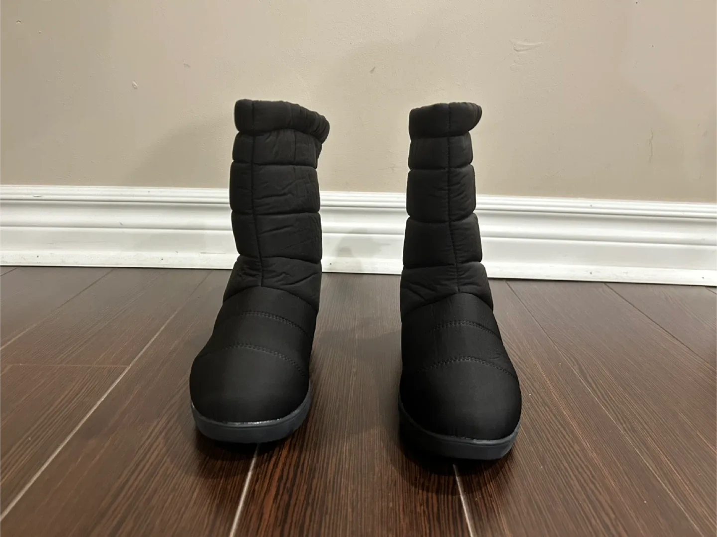 Black Mid-Calf Winter Boots - Waterproof Warm Lined image indicator(2)