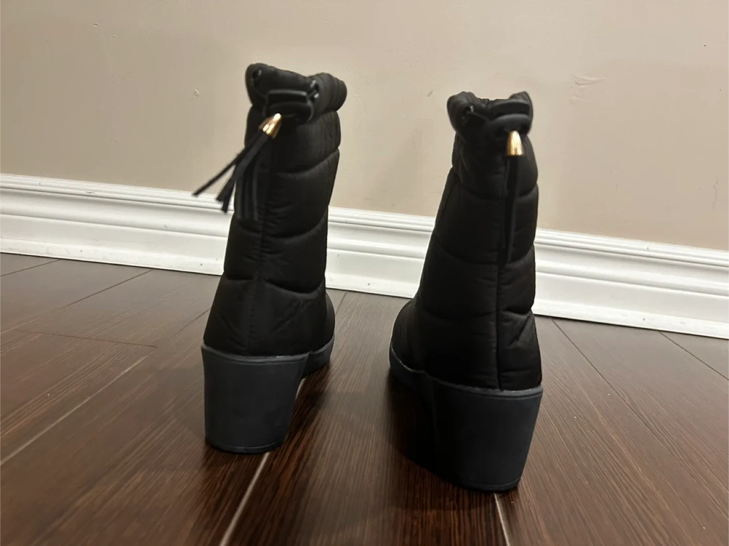 Black Mid-Calf Winter Boots - Waterproof Warm Lined image indicator(4)