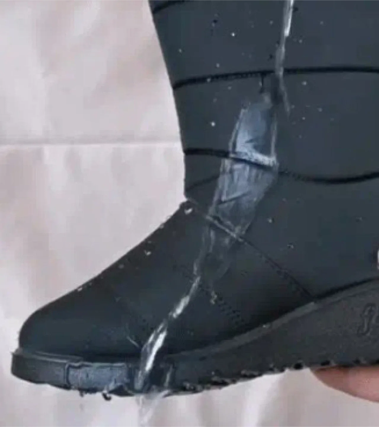 Black Mid-Calf Winter Boots - Waterproof Warm Lined image indicator(9)