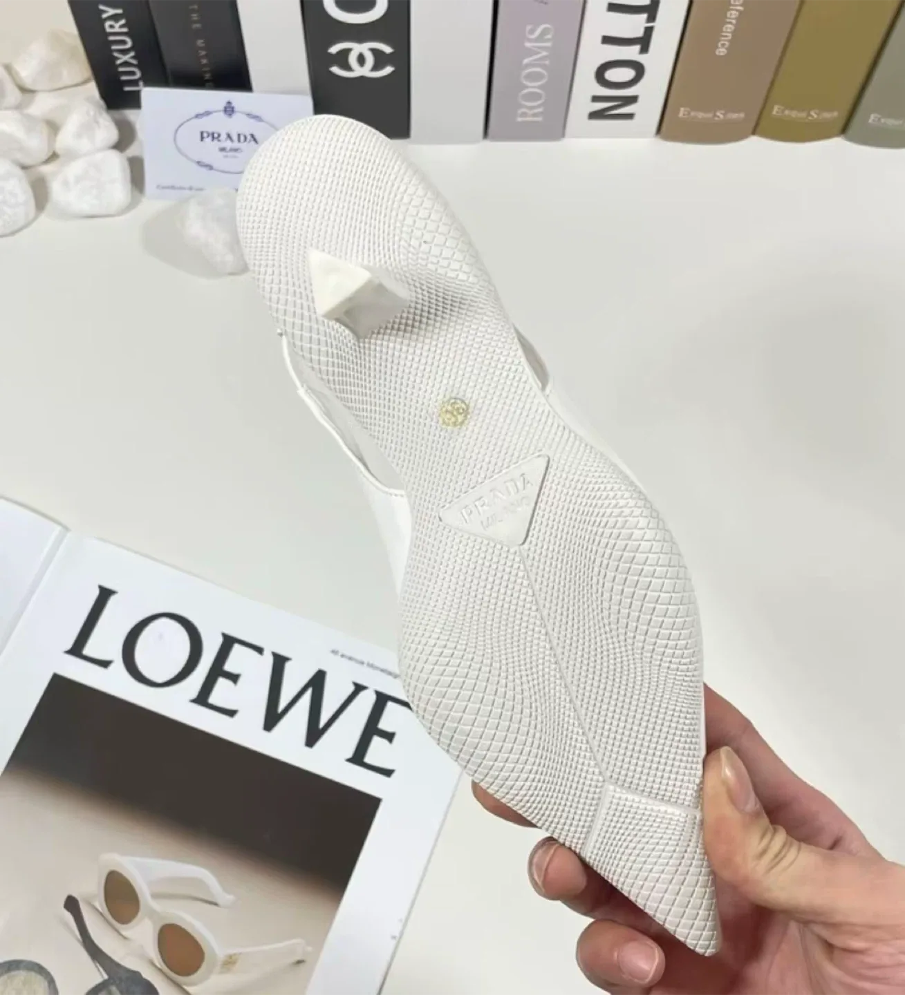 Prada White Slingback Heels image indicator(5)