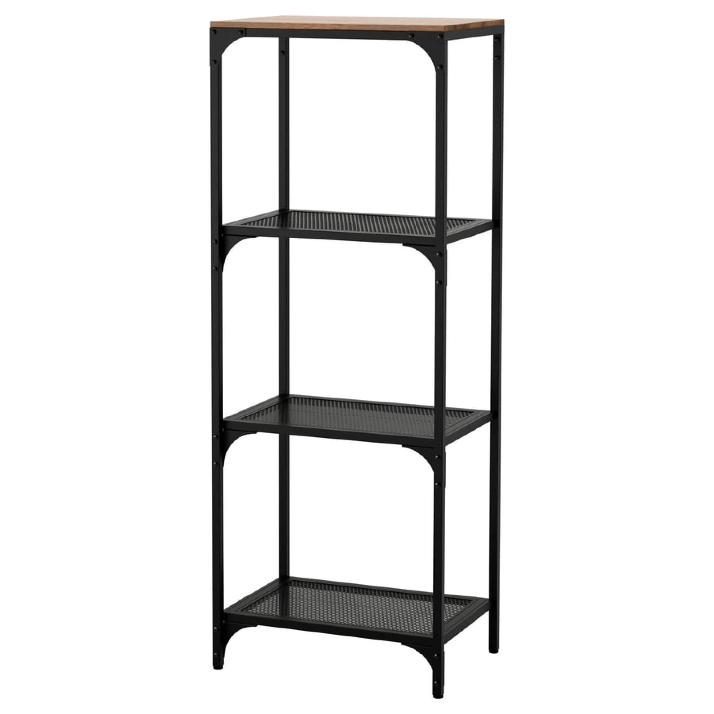 Wood & Metal Shelf Unit - IKEA FJÄLLBO