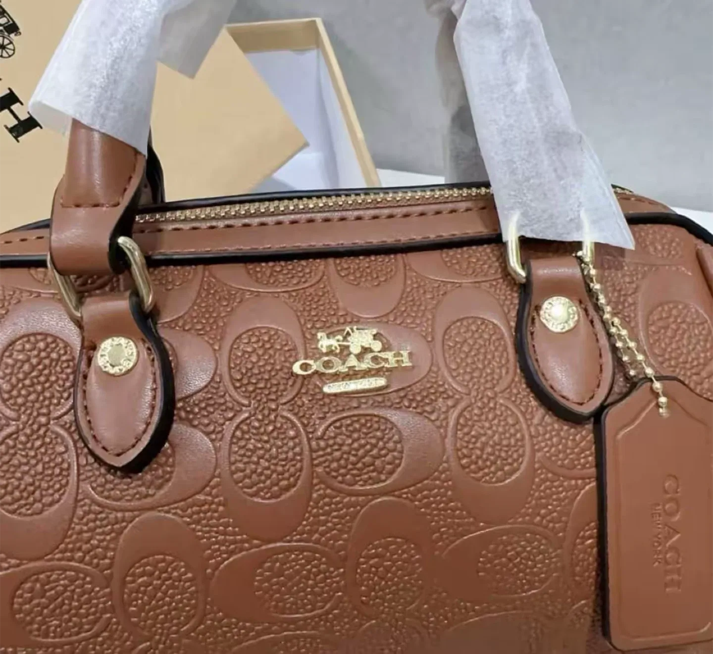 Coach Brown Leather Satchel image indicator(2)