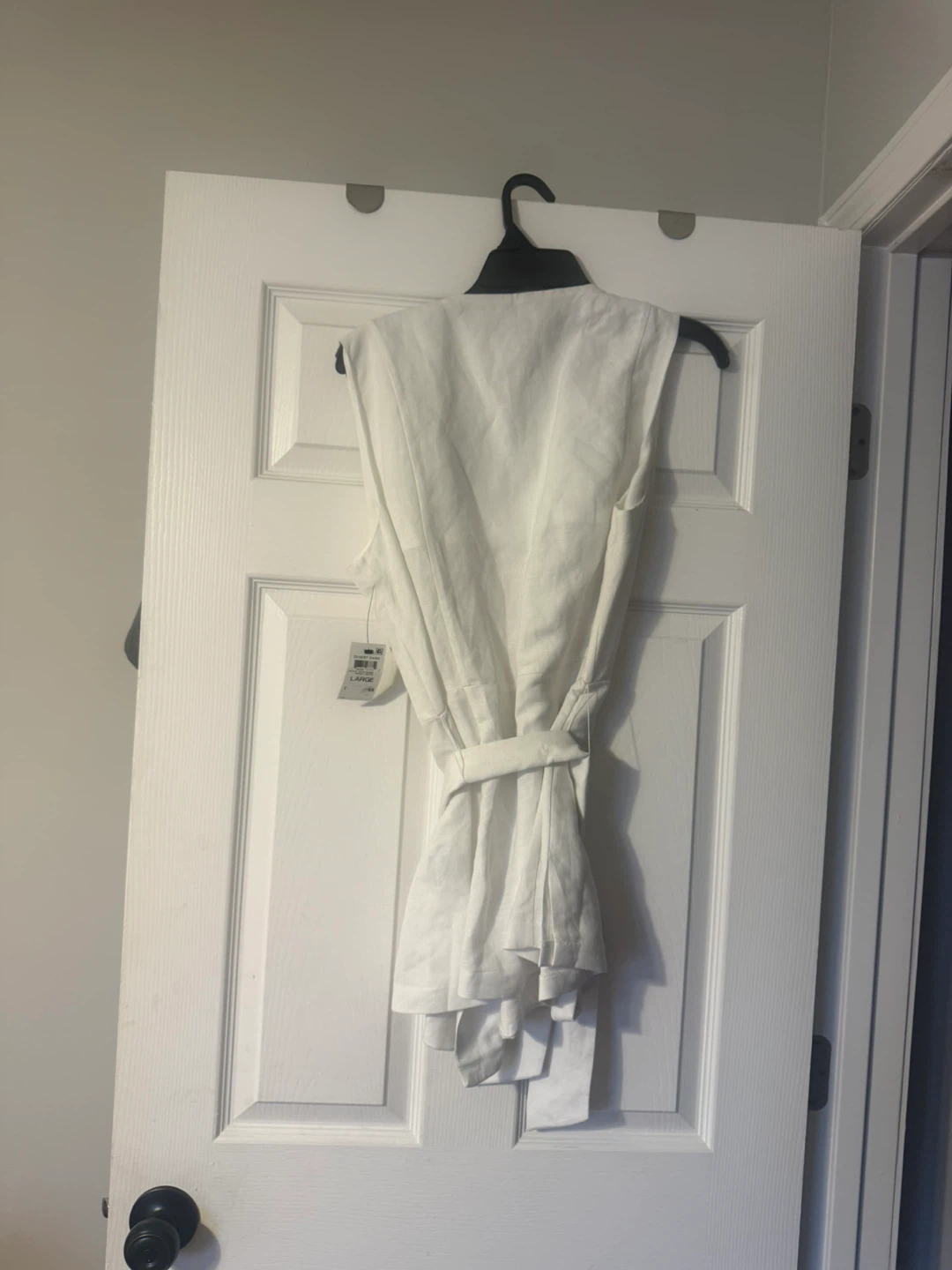 Alfani White Linen Blend Wrap Top - Size L - photo 3