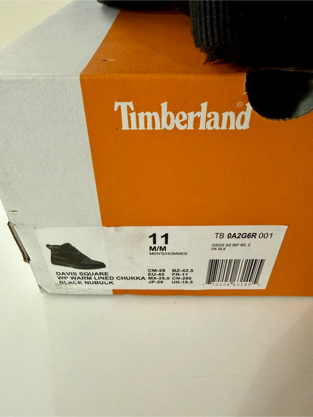 Timberland Davis Square Warm Lined Chukka Black Nubuck - Size 11 - photo 3