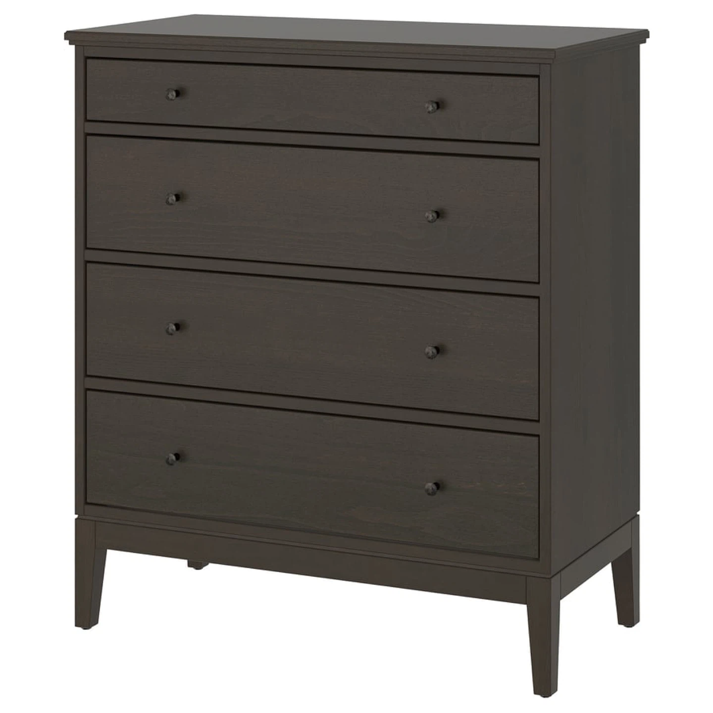 Brown Wood 4 Drawer Dresser -  IKEA IDANÄS