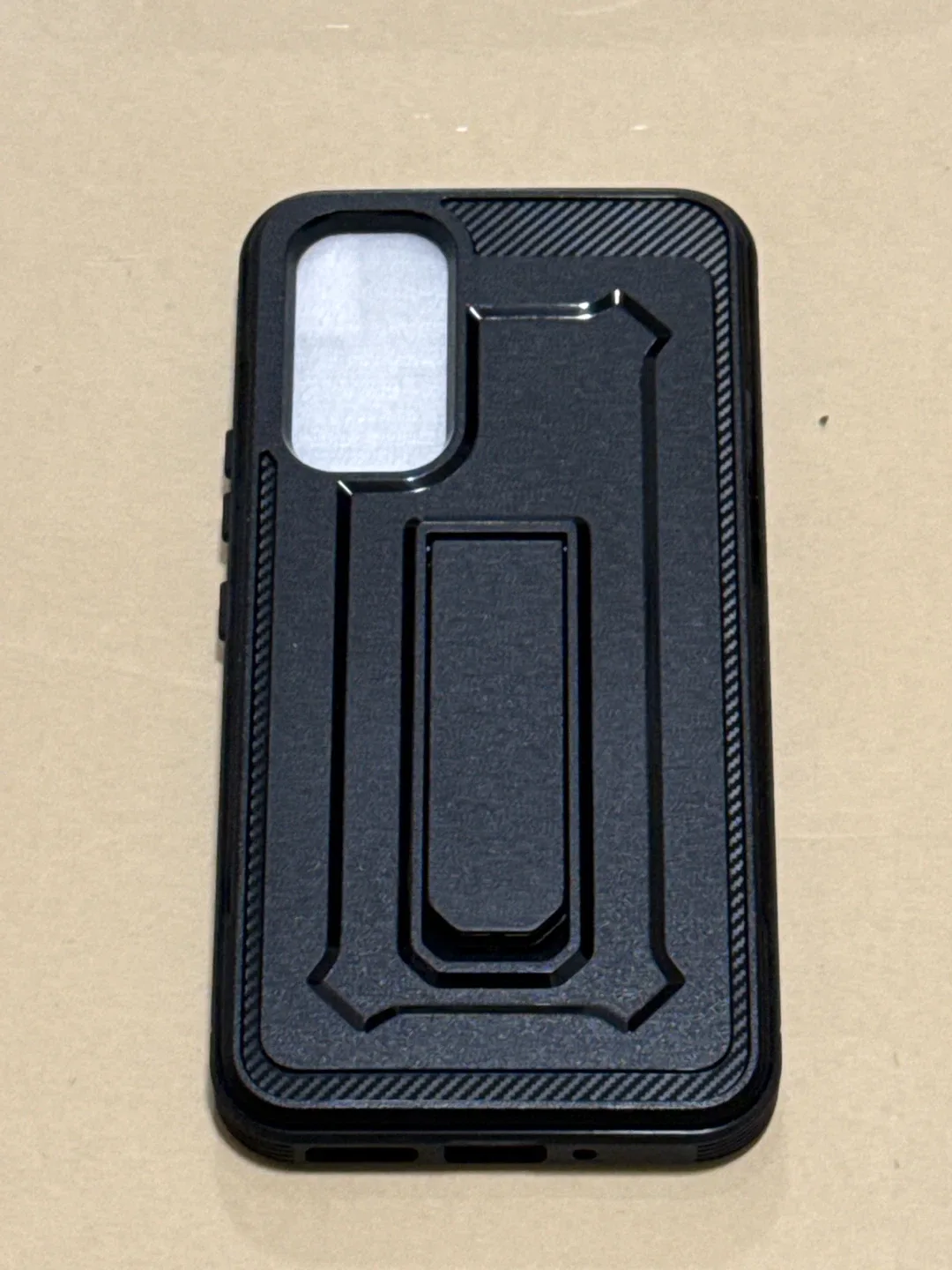 Samsung A54 Phone Case - Clear & Black/Green