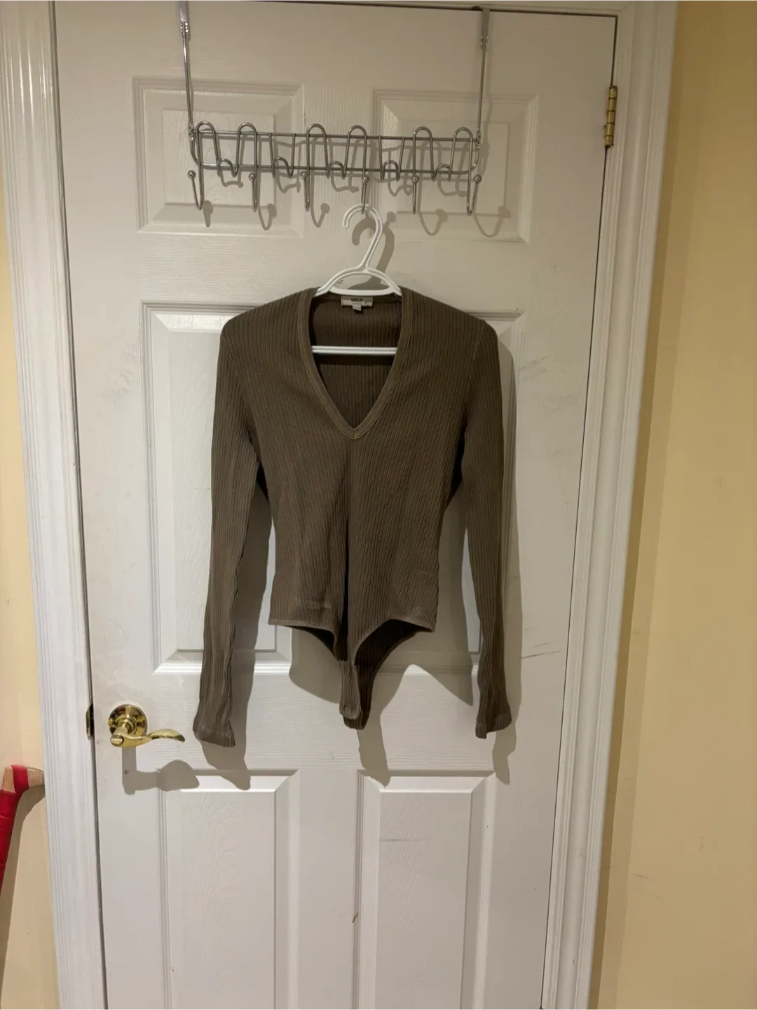 AGOLDE Olive Ribbed Bodysuit thumbnail