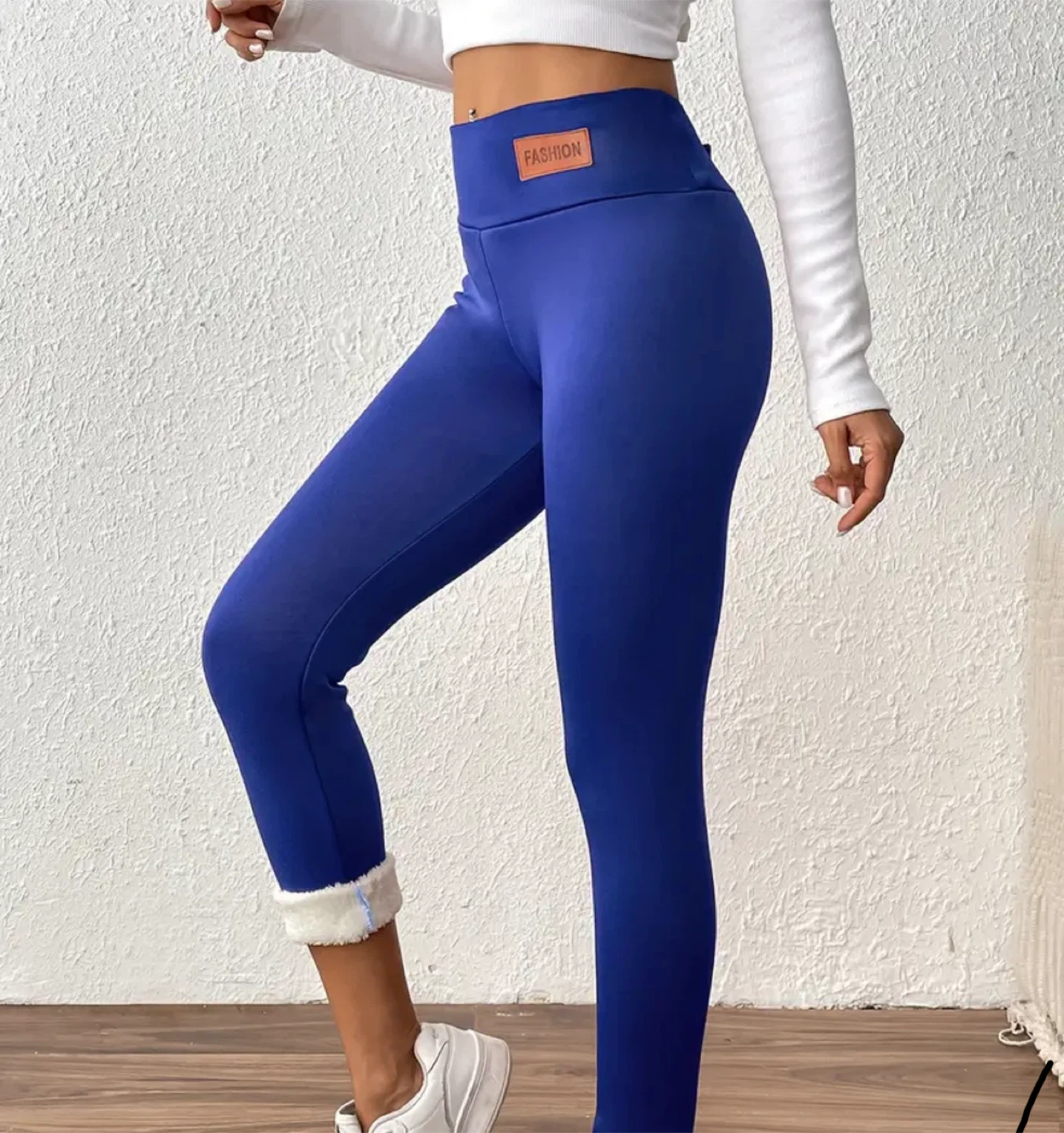 Blue Fleece Lined Leggings, Size Unknown - photo 2
