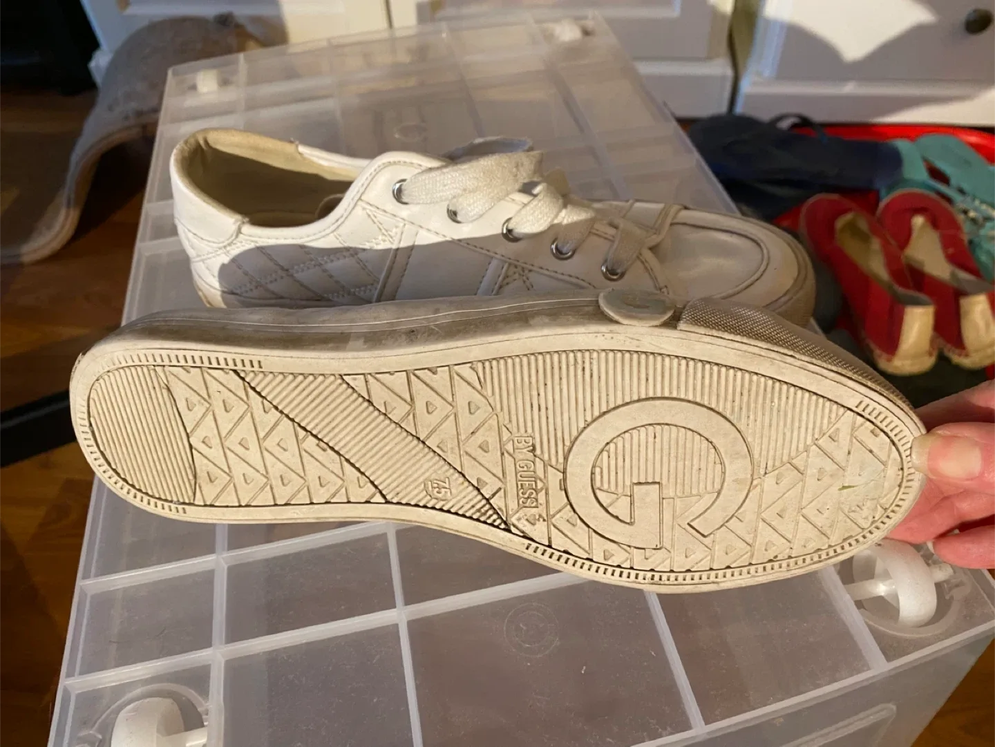 Guess White Women's Sneakers - Size 7.5 image indicator(2)