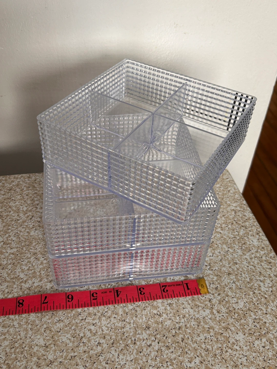 Clear acrylic Organizers. Stackable