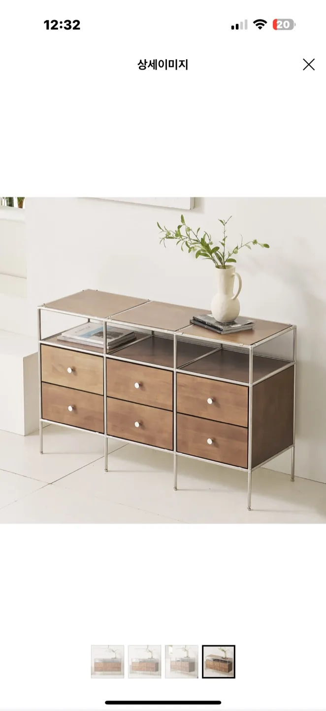 Brown Wooden Storage Cabinet with Drawers image indicator(2)